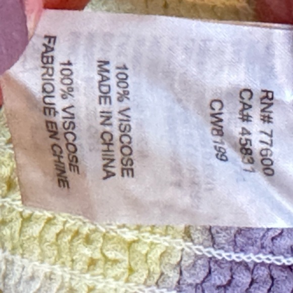 CHASER Small Top Smocked Double V Peasant Tie Dye Shirt Nice Condition! - Picture 7 of 8